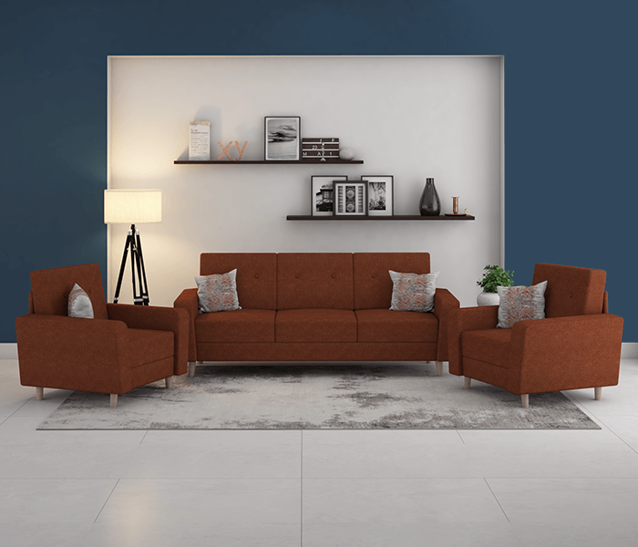 Copper Molfino sofa 3+1+1 Seater-Duplicate