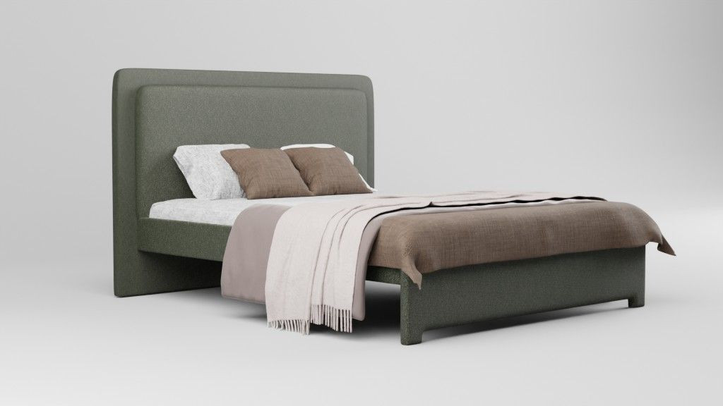 Serenity Luxe Bed 6x5 - Olive Green