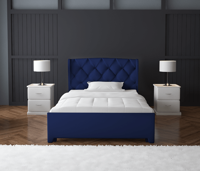 Navy Single Fabric Wing Bed 6X3